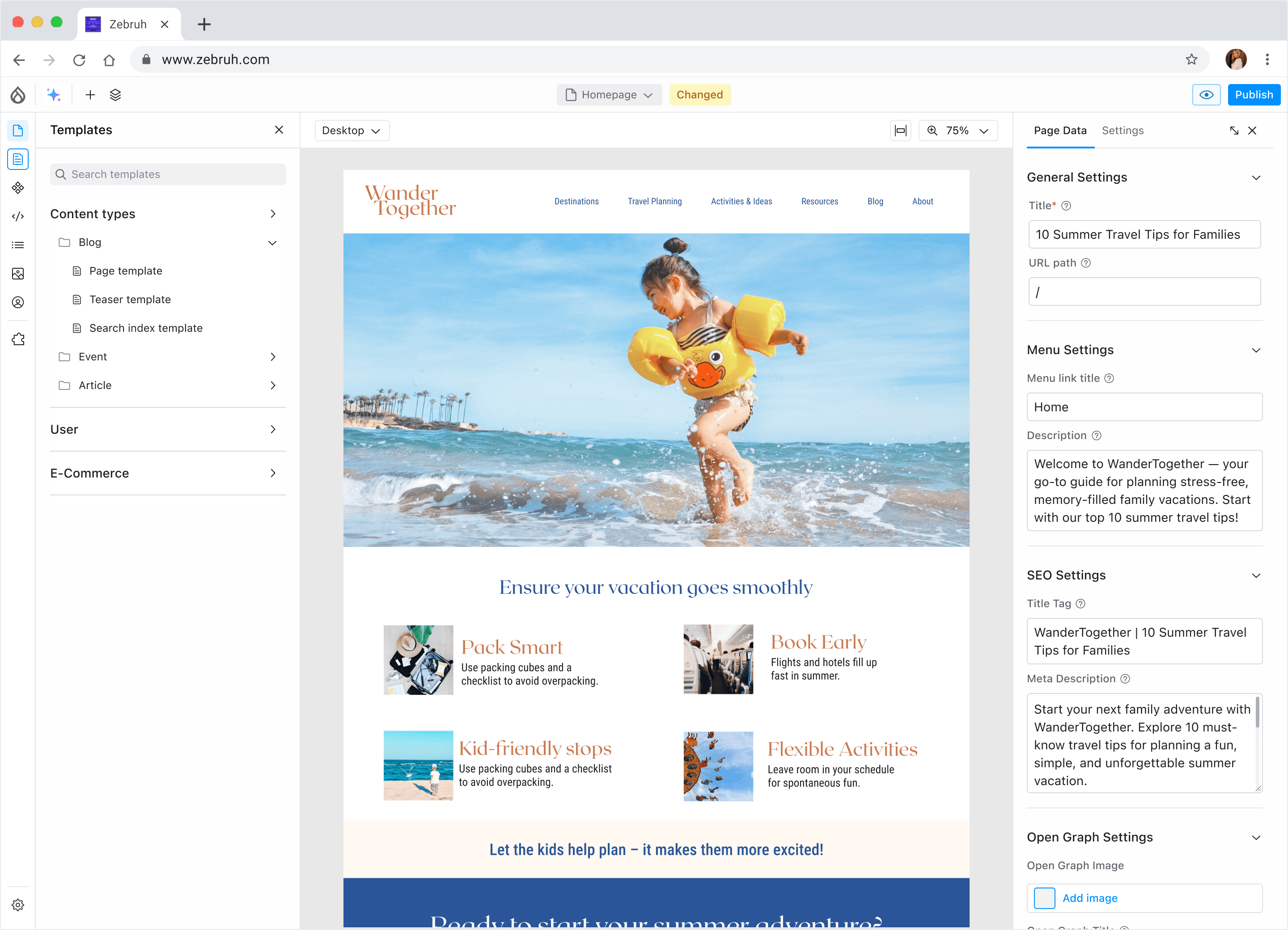 Drupal Canvas interface